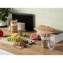 Bodum 11740-913 Boîte à pain Bistro Petit modèle Couvercle bambou Blanc 19 x 29 x 11 cm