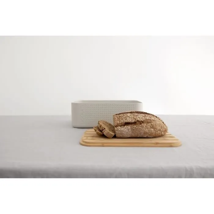Bodum 11740-913 Boîte à pain Bistro Petit modèle Couvercle bambou Blanc 19 x 29 x 11 cm