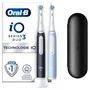 Oral-B iO 3 Lot de 2 Brosses à Dents Électriques Rechargeables Noire et Bleue avec 2 Brossettes et Étui de Voyage