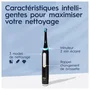 Oral-B iO 3 Lot de 2 Brosses à Dents Électriques Rechargeables Noire et Bleue avec 2 Brossettes et Étui de Voyage