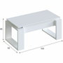 Nova Table basse relevable en mélaminé blanc