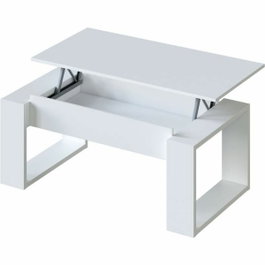 Nova Table basse relevable en mélaminé blanc