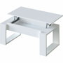 Nova Table basse relevable en mélaminé blanc