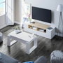 Nova Table basse relevable en mélaminé blanc