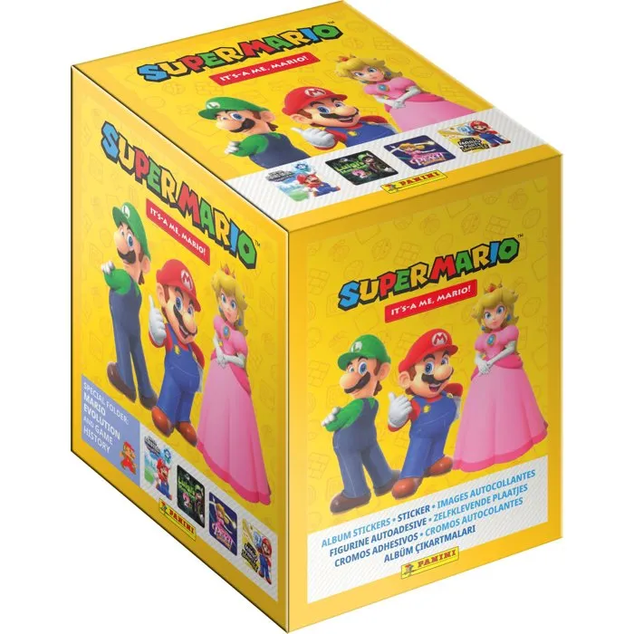 Panini - Boîte en métal collector Super Mario - 36 pochettes (180 stickers) avec carte Édition Limitée n°8 - Stickers optichrome Panini - Boîte en métal collector Super Mario - 36 pochettes (180 stickers) avec carte Édition Limitée n°8 - Stickers optichrome