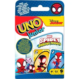 Mattel UNO Junior - Cartes Spidey et ses Amis - Jeu de cartes pour enfants basé sur la série animée Spider-Man