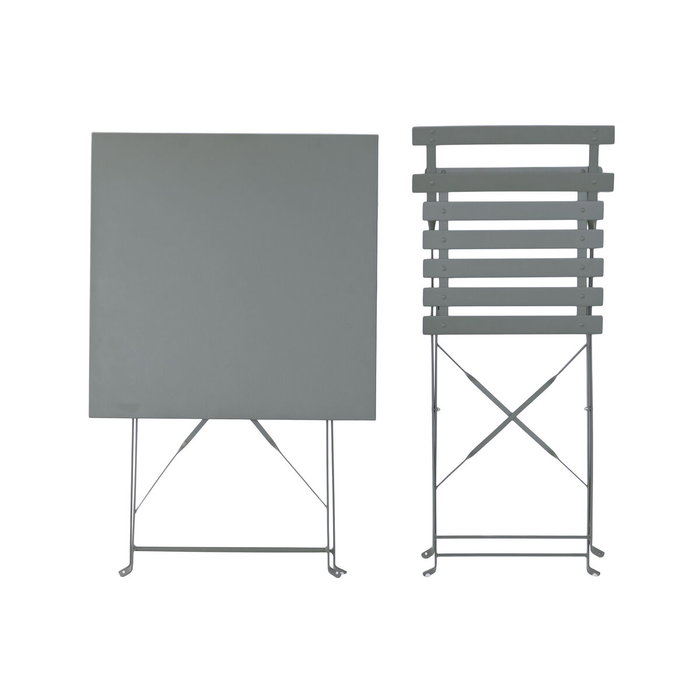 Ensemble Table + 2 Chaises Home ESPRIT Vert Métal 60 x 60 x 71 cm