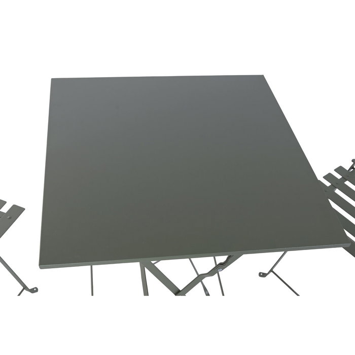 Ensemble Table + 2 Chaises Home ESPRIT Vert Métal 60 x 60 x 71 cm