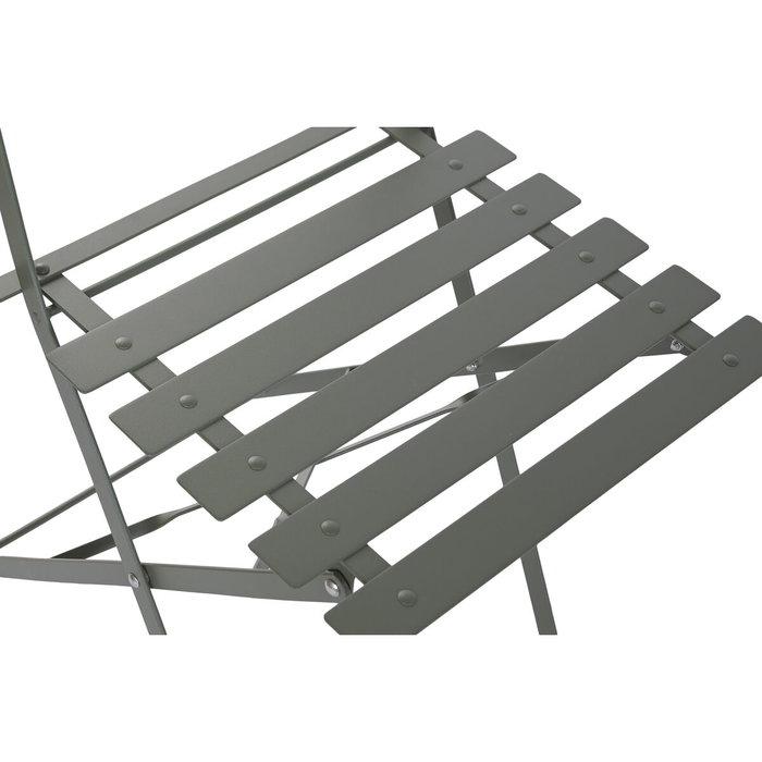 Ensemble Table + 2 Chaises Home ESPRIT Vert Métal 60 x 60 x 71 cm