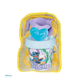 Smoby - Mochila De Playa Stitch - Coffret de plage avec accessoires (seau, pelle, arrosoir) - Jouet Disney - À partir de 18 mois