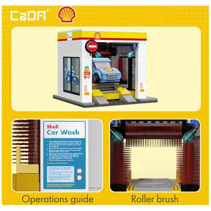 Cada Jeu de Construction Station de Lavage Shell 294 Pièces Dès 8 Ans