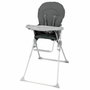 Bambisol Chaise haute fixe grise avec tablette réglable en profondeur