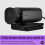 HP 965 - Webcam de diffusion 4K avec autofocus intelligent, optimisée par IA HDR et certifiée Zoom - Cache de confidentialité magnétique