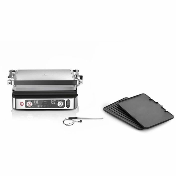 Braun Multi Grill 9 Pro - Barbecue Électrique 2200 W - Noir / Acier Braun Multi Grill 9 Pro - Barbecue Électrique 2200 W - Noir / Acier