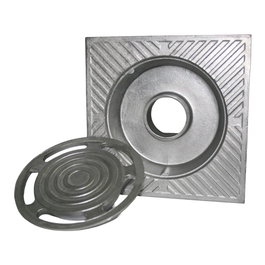 Fun And Go Sumidero de patio Classic en aluminium, 15 x 15 cm