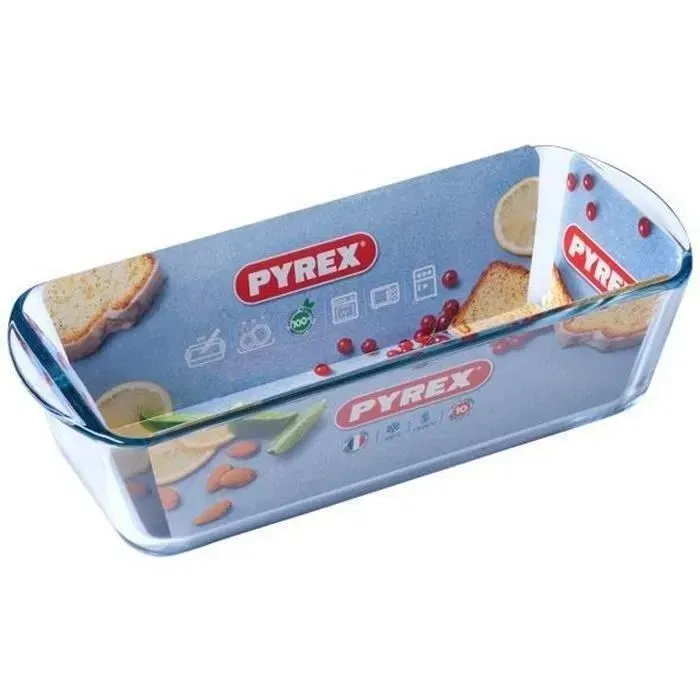 Pyrex 1450156 Moule à Cake en Verre Borosilicate, 31 cm, Résistant -40°C à +300°C, Choc Thermique 200°C, Garantie 10 Ans Pyrex 1450156 Moule à Cake en Verre Borosilicate, 31 cm, Résistant -40°C à +300°C, Choc Thermique 200°C, Garantie 10 Ans