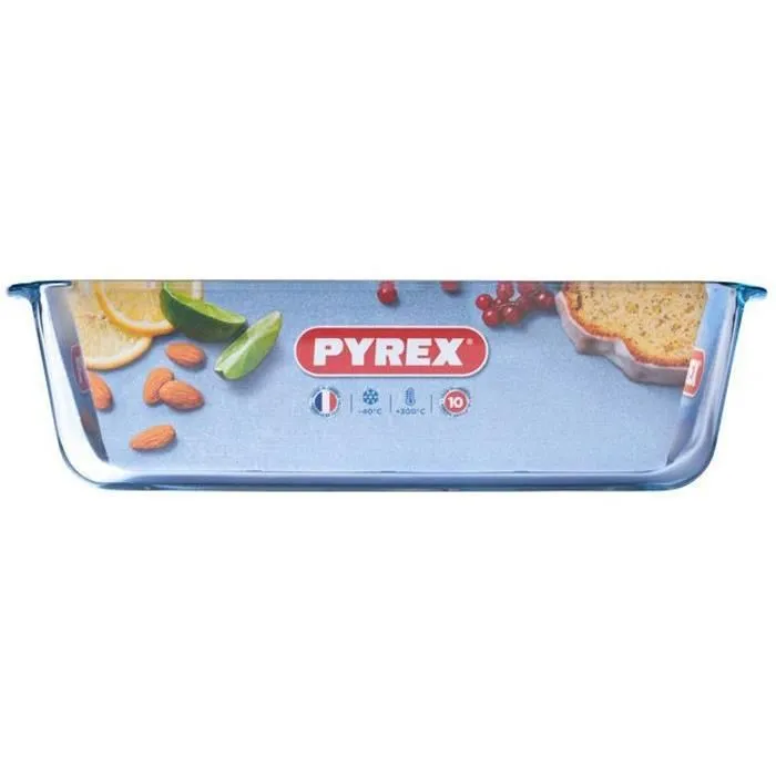 Pyrex 1450156 Moule à Cake en Verre Borosilicate, 31 cm, Résistant -40°C à +300°C, Choc Thermique 200°C, Garantie 10 Ans Pyrex 1450156 Moule à Cake en Verre Borosilicate, 31 cm, Résistant -40°C à +300°C, Choc Thermique 200°C, Garantie 10 Ans