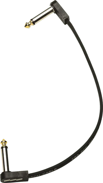 EBS PCF-DL Lot de 10 câbles patch Jack-Jack 18 cm - Flat Patch Deluxe - Noir (Set de 10)
