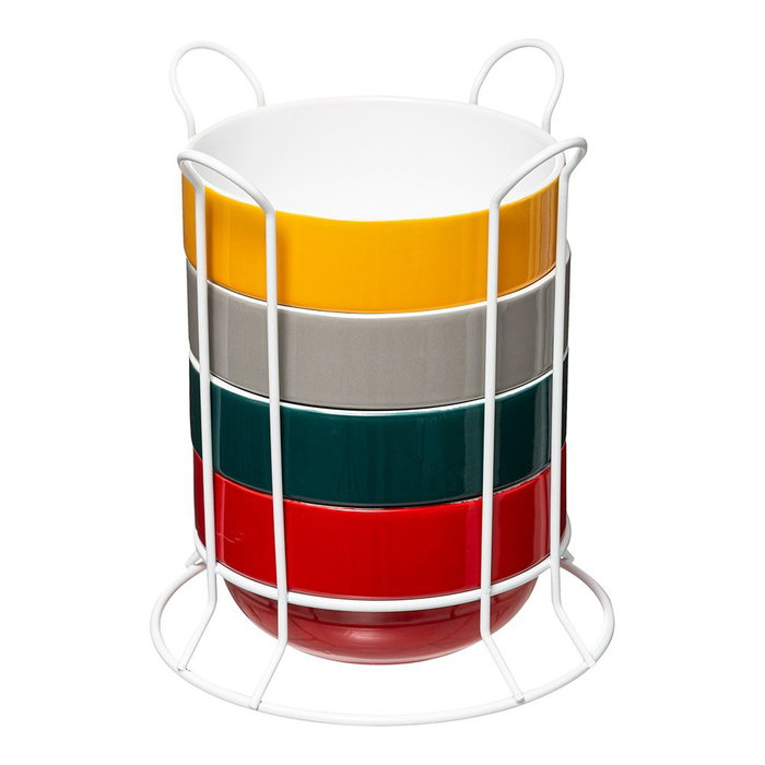 5Five Tazones Petit Déjuni 4 pièces + Support 500 ml - Couleurs Assorties 5Five Tazones Petit Déjuni 4 pièces + Support 500 ml - Couleurs Assorties