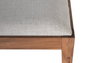 GINER Y COLOMER Banquette en bois d'acacia massif revêtue de tissu beige, 180x42x50 cm, couleur naturelle