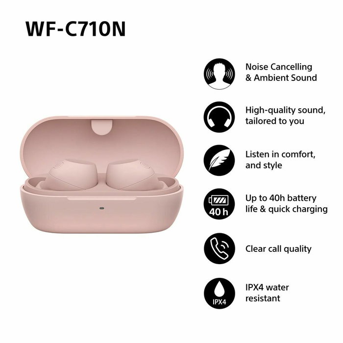 Casque Sony WF-C710NP Rose