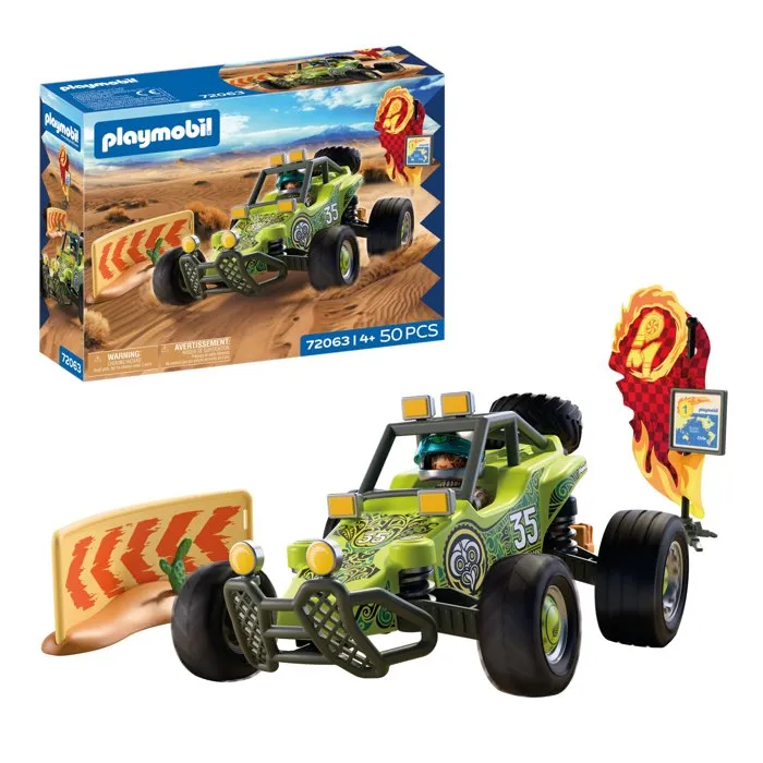 Playmobil 72063 - Véhicule tout-terrain et de course - 50 pièces - Jouet de construction dès 4 ans