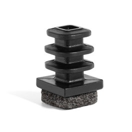 HERRAJES ALK Contera carrée avec feutre 16 x 16 mm