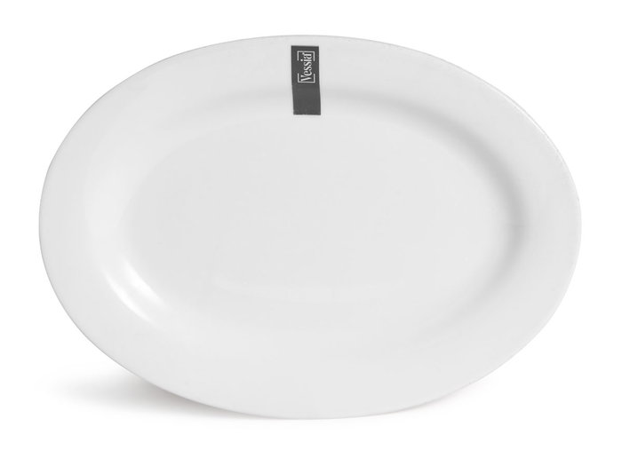 VESSIA Assiette ovale blanche en porcelaine (Lot de 24)推进款sku: B192R5CZNQ