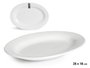 VESSIA Assiette ovale blanche en porcelaine (Lot de 24)推进款sku: B192R5CZNQ