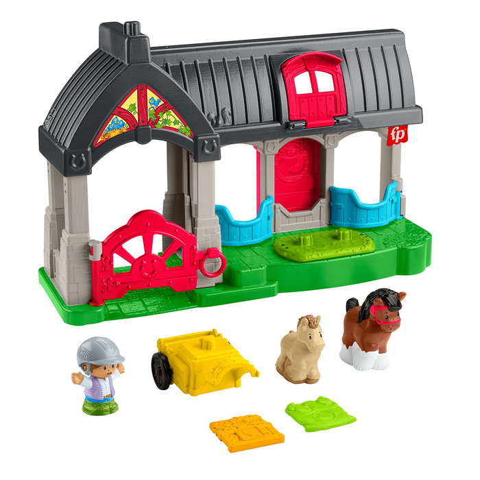 Fisher-Price Little People L'écurie des Joyeux Chevaux avec 6 éléments Fisher-Price Little People L'écurie des Joyeux Chevaux avec 6 éléments