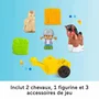 Fisher-Price Little People HWR84 - Écurie des Joyeux Chevaux, Coffret de Jeu avec 6 Éléments, Figurines et Sons, Jouet d'Éveil Créatif pour Enfants à Partir de 1 An
