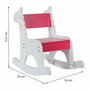 Chaise à bascule Alexandra House Living Blanc Rouge Bois MDF 33 x 55 x 51,5 cm Enfant Girafe