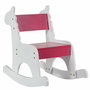 Chaise à bascule Alexandra House Living Blanc Rouge Bois MDF 33 x 55 x 51,5 cm Enfant Girafe