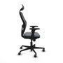Piqueras y Crespo Chaise de Bureau avec Appui-tête Jorquera 2D036G1 Gris