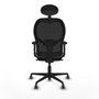 Piqueras y Crespo Chaise de Bureau avec Appui-tête Jorquera 2D036G1 Gris