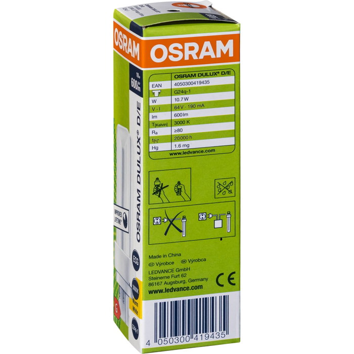 Osram DULUX D/E 10W/830 G24Q-1 FS1 Osram DULUX D/E 10W/830 G24Q-1 FS1