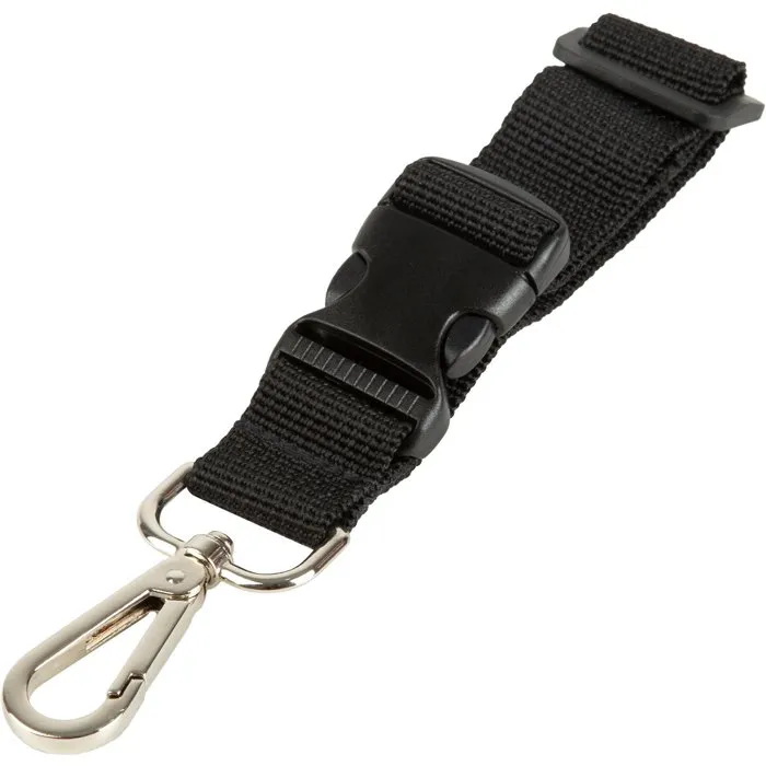 Tineo - Lot de 2 attaches avec mousquetons pour sac à langer et poussette - Accessoire universel de rangement - Noir