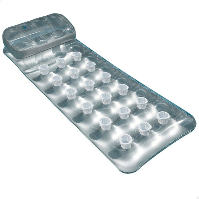 Intex Matelas gonflable de piscine 90620 - Gris argent avec appuie-tête intégré Intex Matelas gonflable de piscine 90620 - Gris argent avec appuie-tête intégré