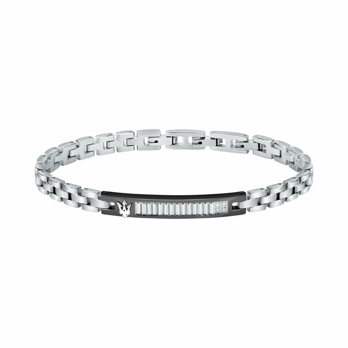 Bracelet Homme Maserati Acier inoxydable 21,5 cm Argenté