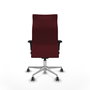 Piqueras Y Crespo Fauteuil de Direction Albacete, Similicuir Grenat, Mécanisme Synchrone, Base Aluminium