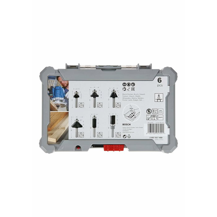 Bosch Professional Coffret de 6 fraises mixtes 6 mm