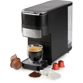 Domo Machine à expresso 4-en-1 1525 W 1,5 L Noir compatible Nespresso Dolce Gusto ESE café moulu