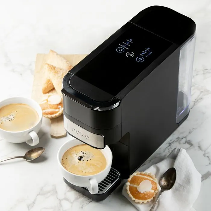 Domo Machine à expresso 4-en-1 1525 W 1,5 L Noir compatible Nespresso Dolce Gusto ESE café moulu