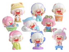 Shenzhen Mabell Animation Development Pack de 8 boîtes mystères figurines Lazy Home Diary
