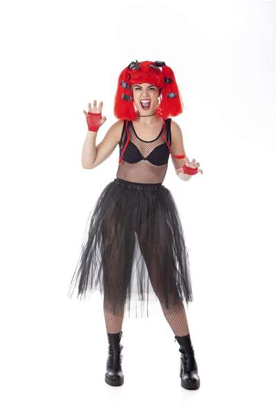 Creaciones Llopis Vampira Roja Molona - Déguisement Adulte de Vampire Rouge - Taille M