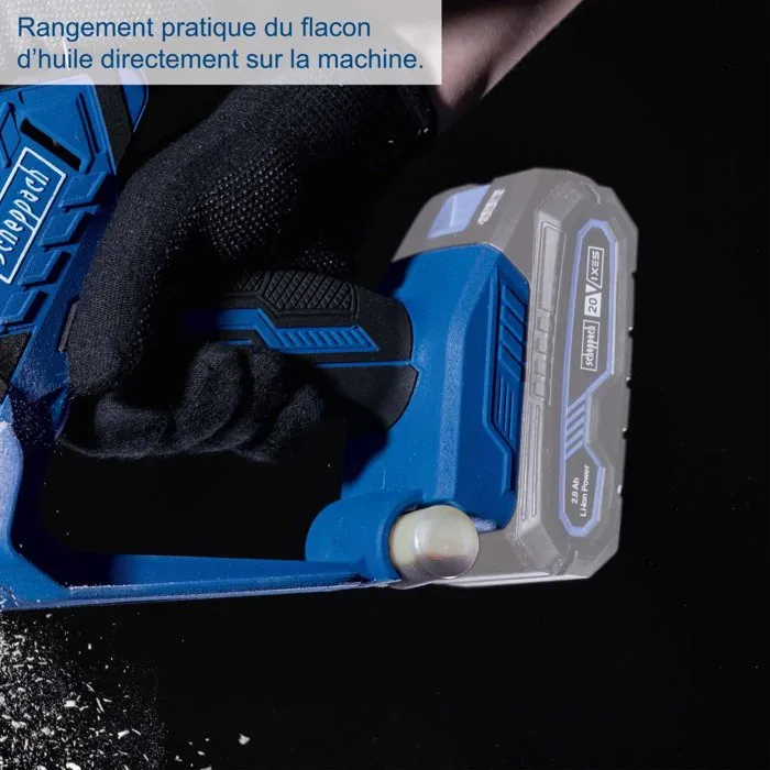 Scheppach C-PS100-X SET S - Scie de jardin sans fil 20V avec 2 batteries IXES 2Ah et chargeur double - Taille arbres, buissons, déchets verts - Longueur de coupe 127 mm