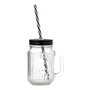 Quid Carafe avec Couvercle et Paille Maison Transparent 470 ml (Lot de 12)