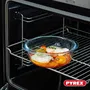 Pyrex 1451018 Plat rond Cook & Heat en verre borosilicate 1,1 L - Résistant micro-ondes, four et congélateur - Avec couvercle sécurisé et poignées