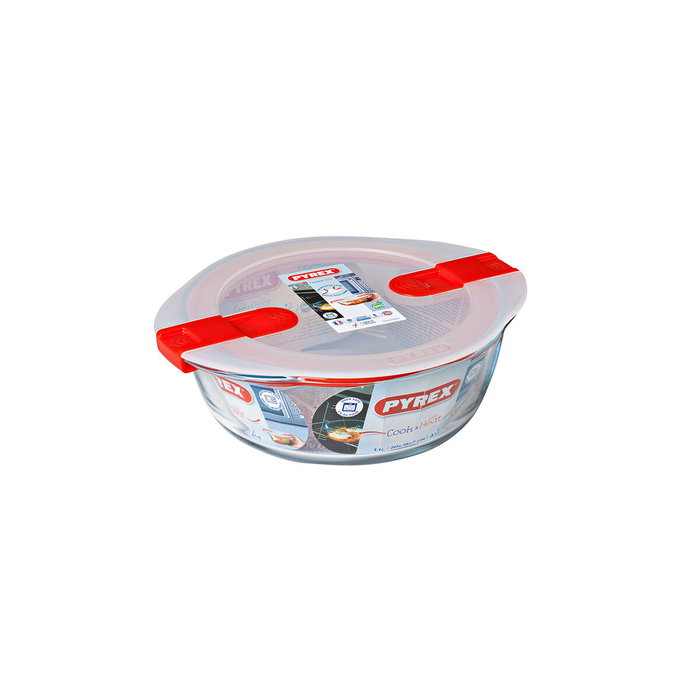 Pyrex Plat rond avec couvercle 1,1 L - 20 x 18 cm Pyrex Plat rond avec couvercle 1,1 L - 20 x 18 cm