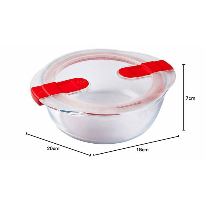 Pyrex Plat rond avec couvercle 1,1 L - 20 x 18 cm Pyrex Plat rond avec couvercle 1,1 L - 20 x 18 cm